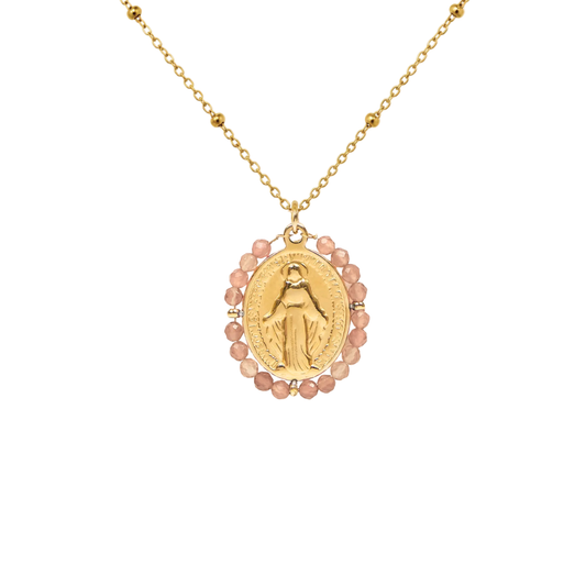 Collar VIRGEN ROSA CLARO