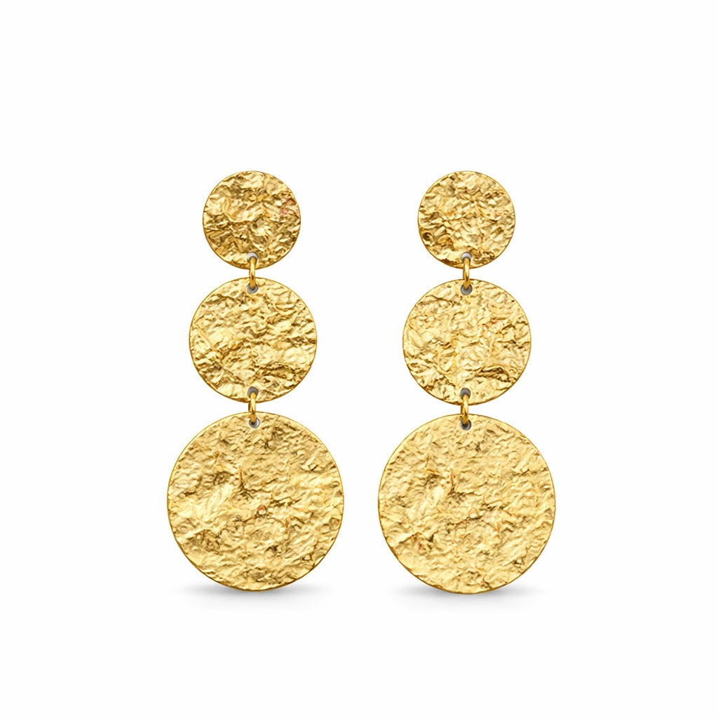 Pendientes TRIPLE DORADO