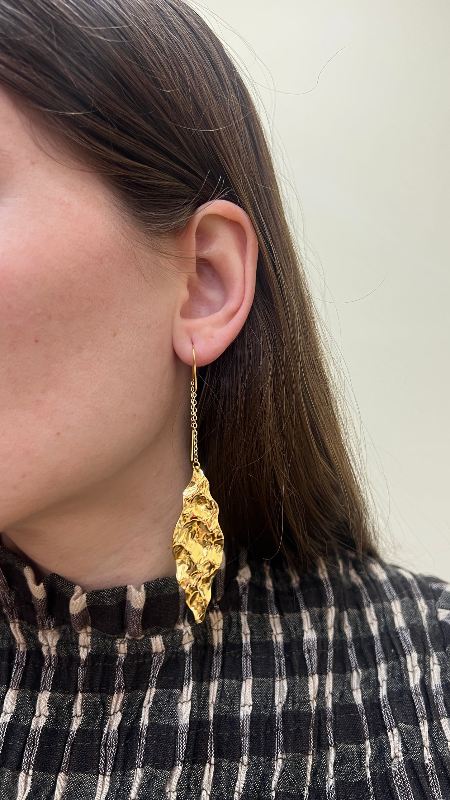 Pendientes CADENA ROMBO DORADO