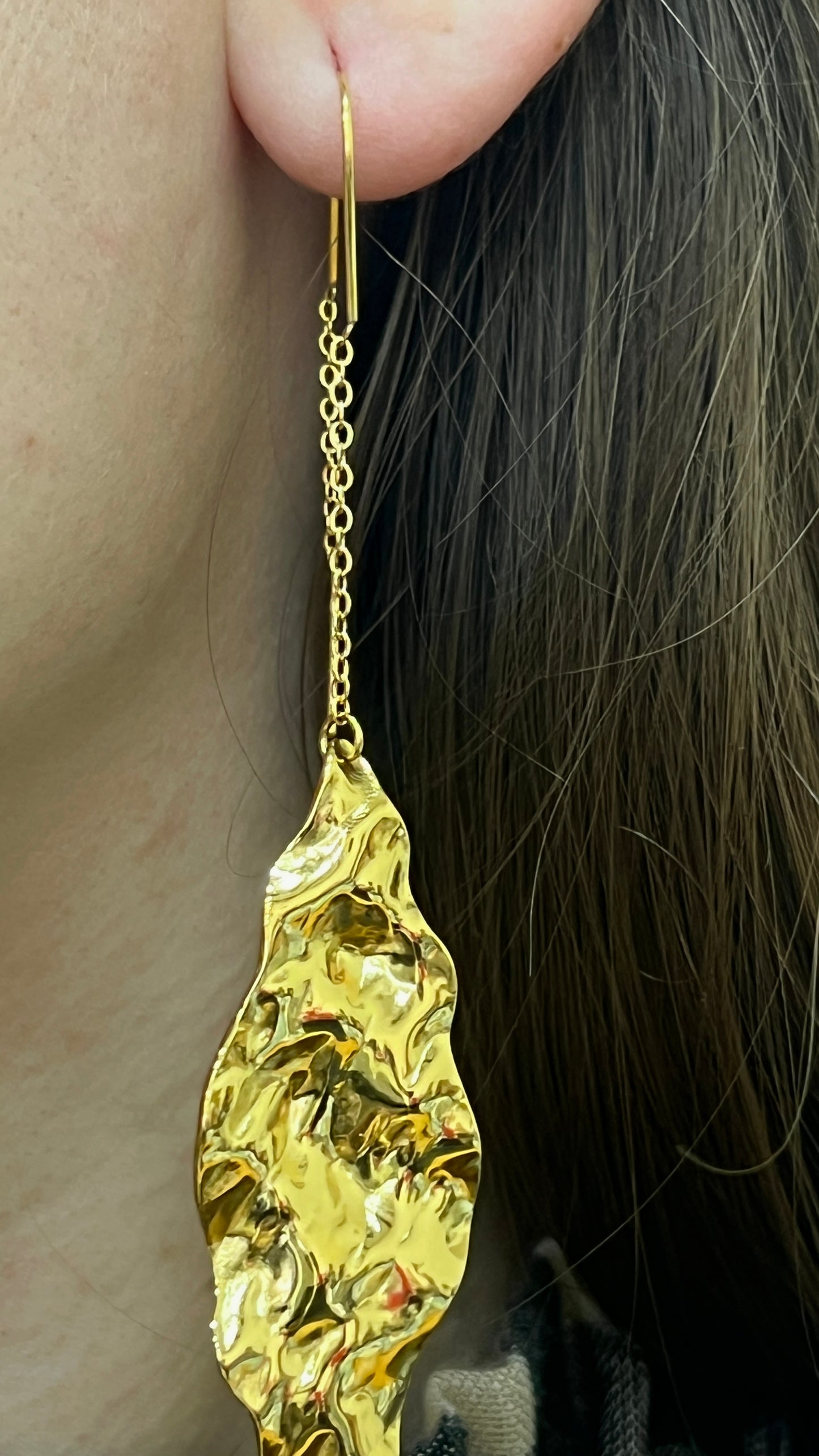 Pendientes CADENA ROMBO DORADO