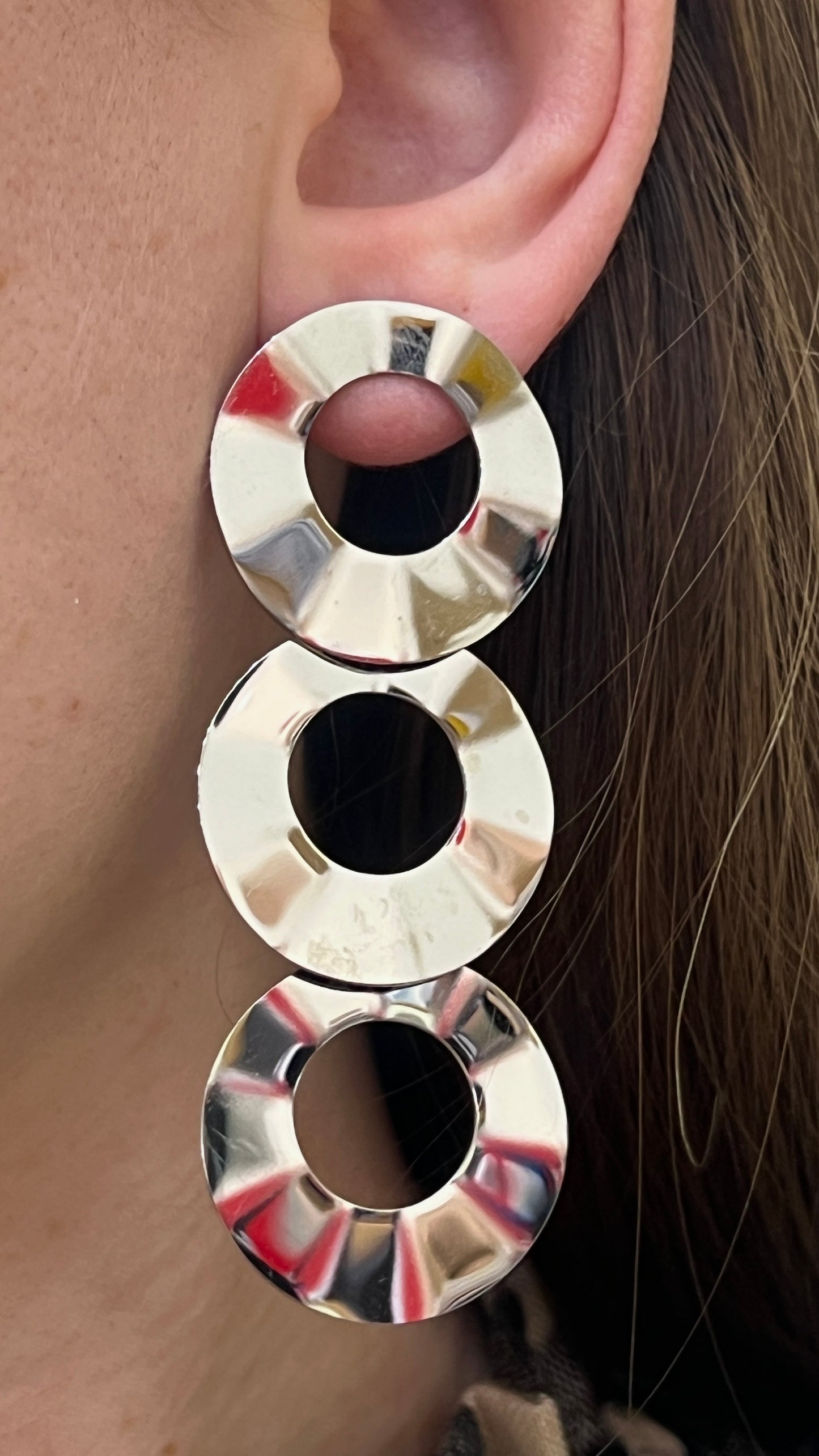 Pendientes DISCOS PLATEADO