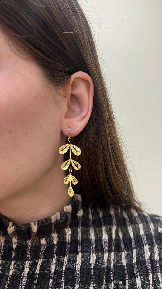 Pendientes HOJITAS DORADO