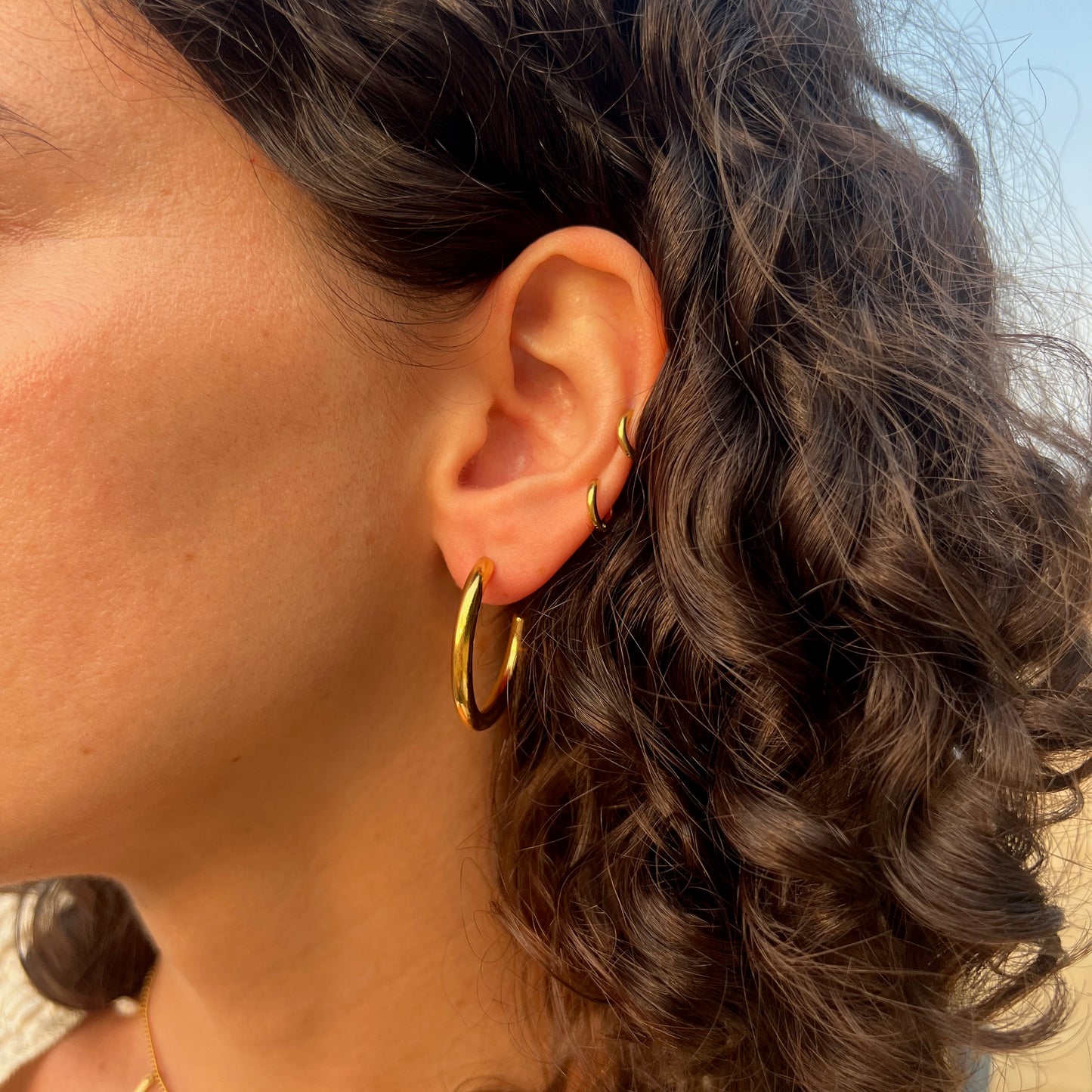 Pendientes HOOP DORADO