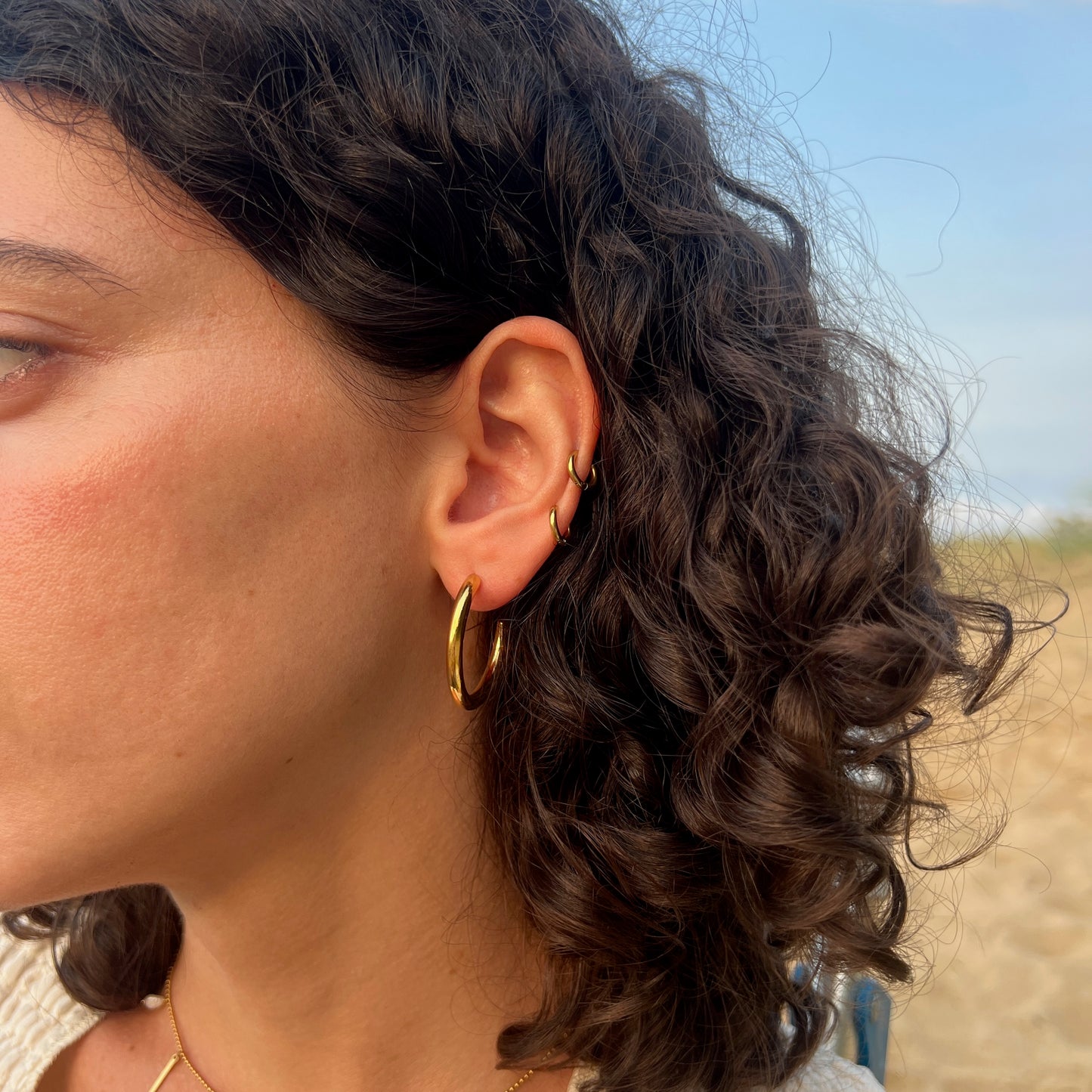 Pendientes HOOP DORADO