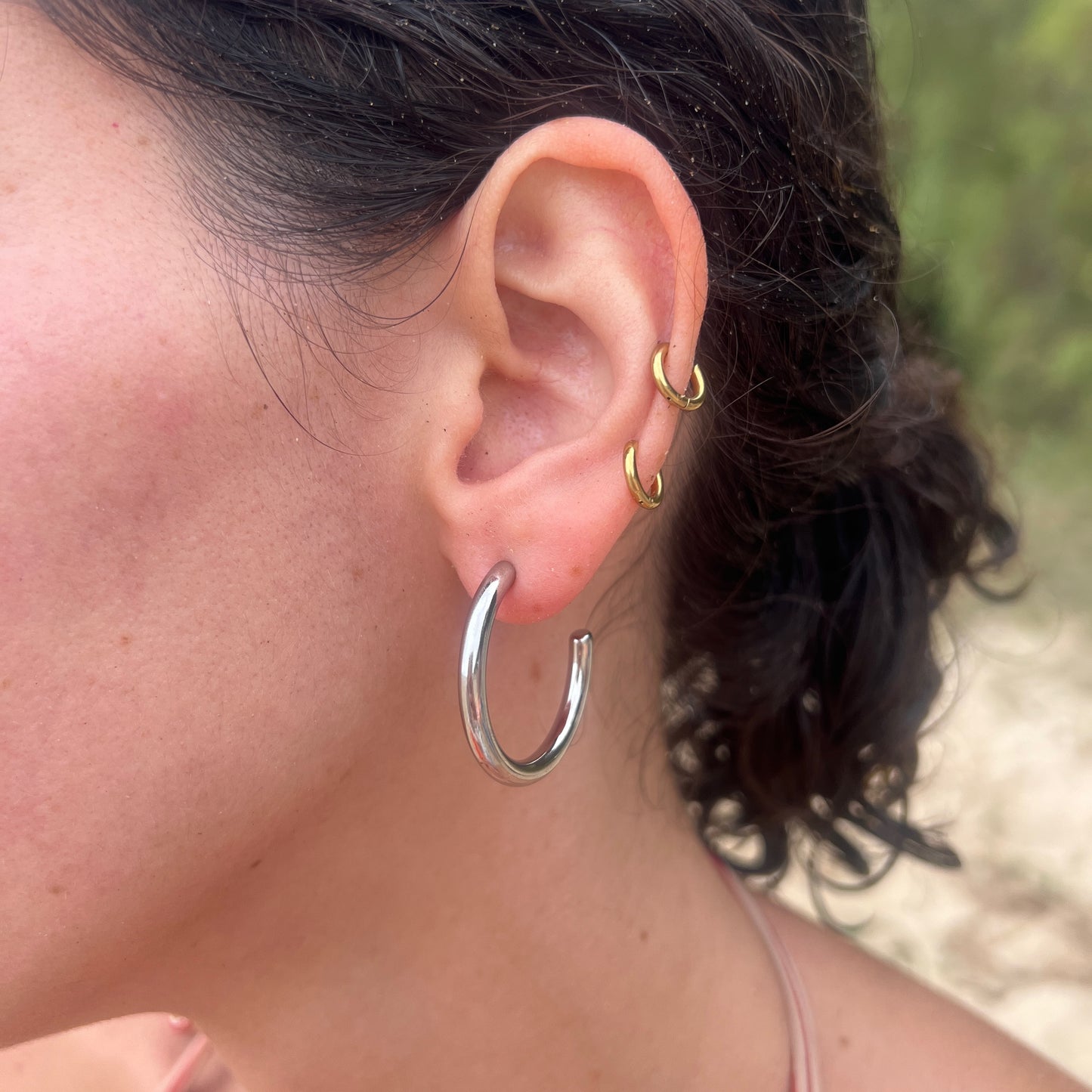 Pendientes HOOP PLATEADO