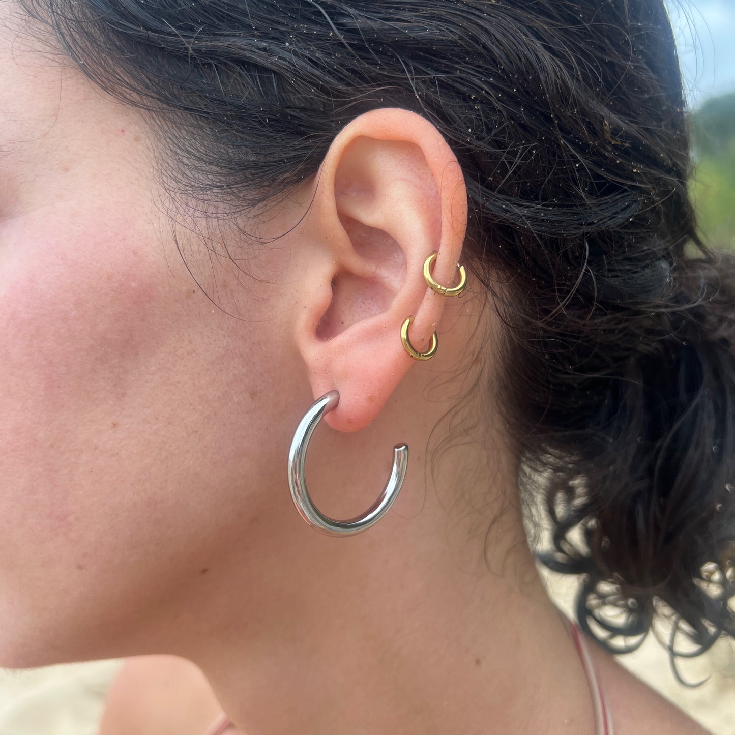 Pendientes HOOP PLATEADO