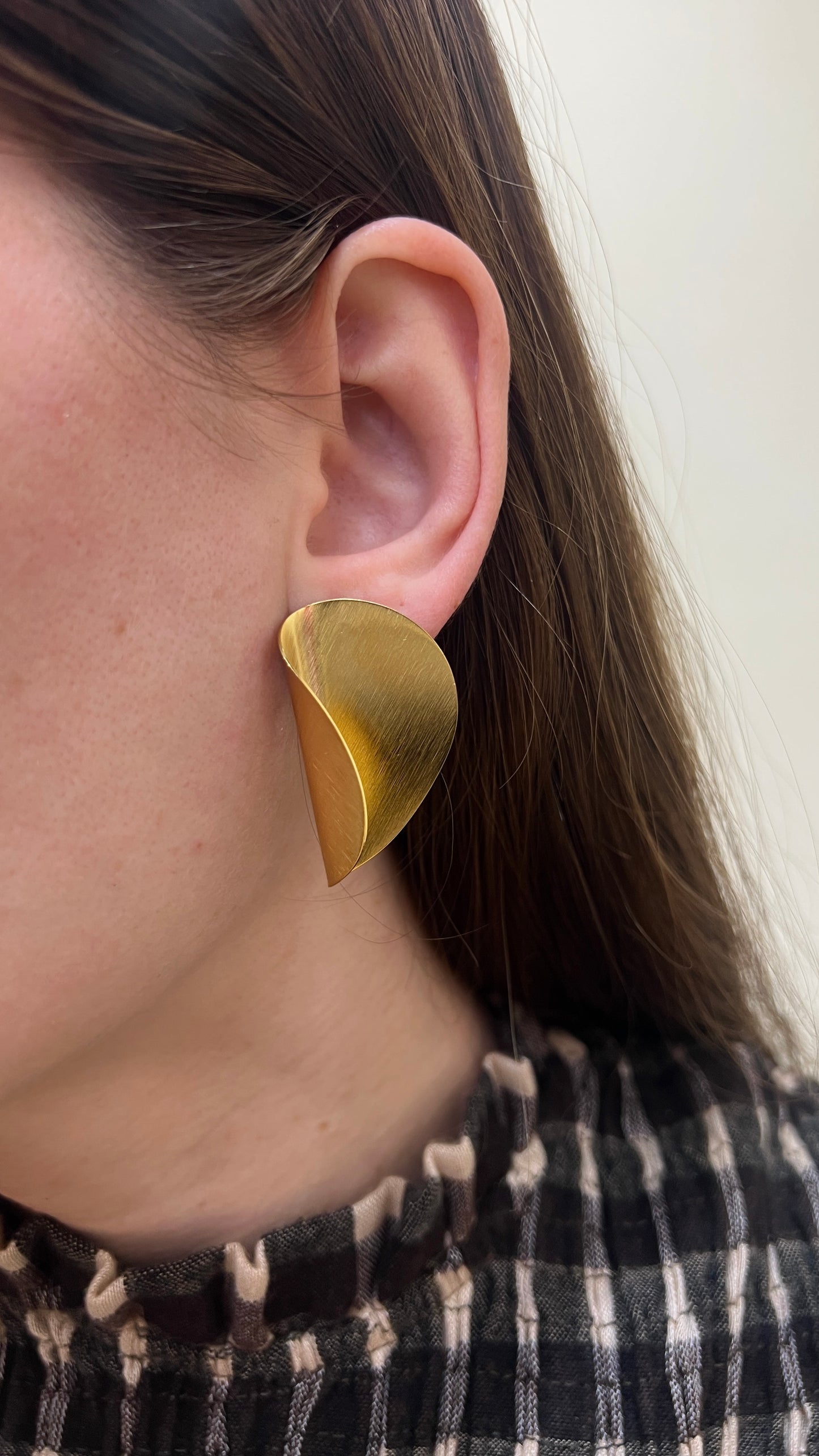 Pendientes PLIEGUE DORADO