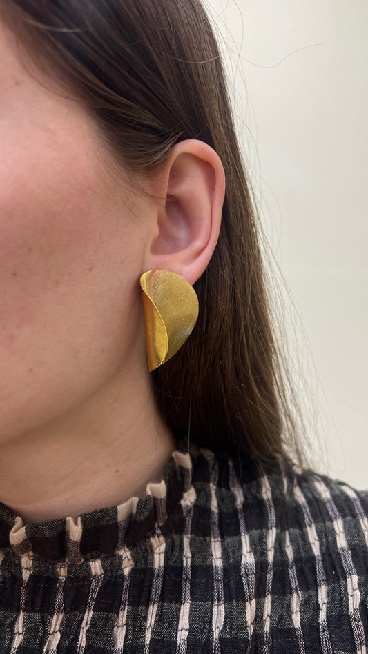 Pendientes PLIEGUE DORADO