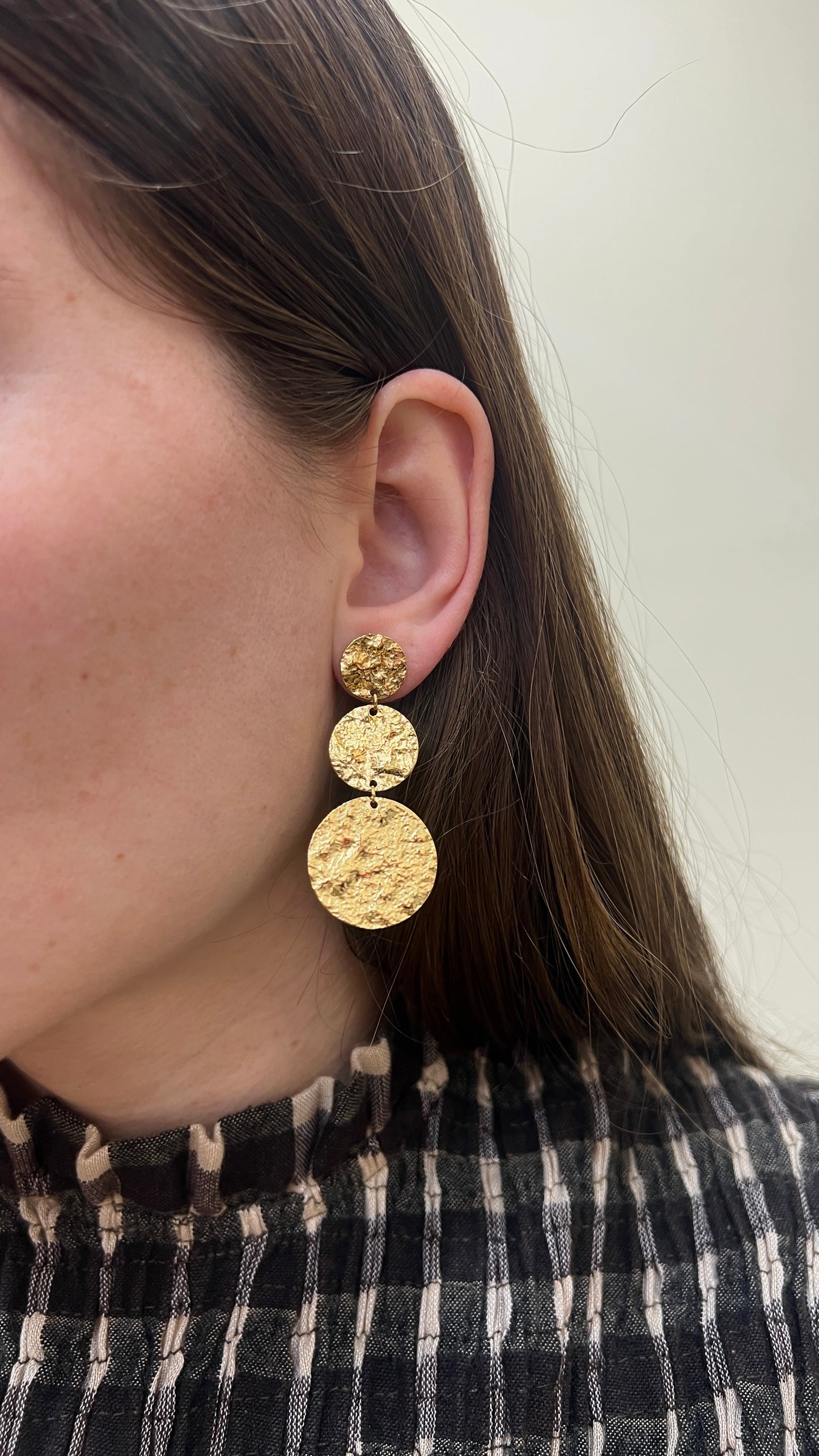 Pendientes TRIPLE DORADO