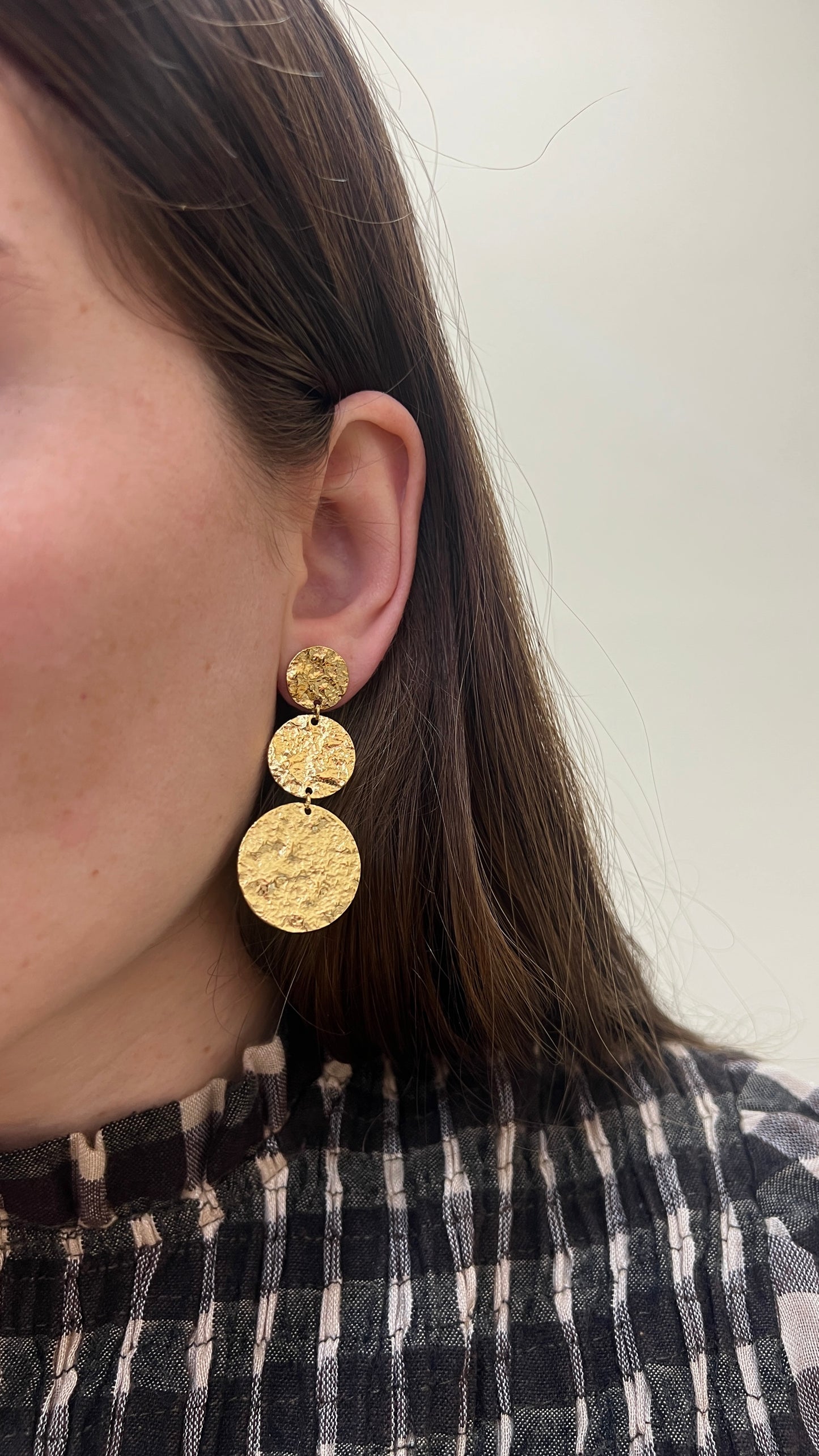 Pendientes TRIPLE DORADO