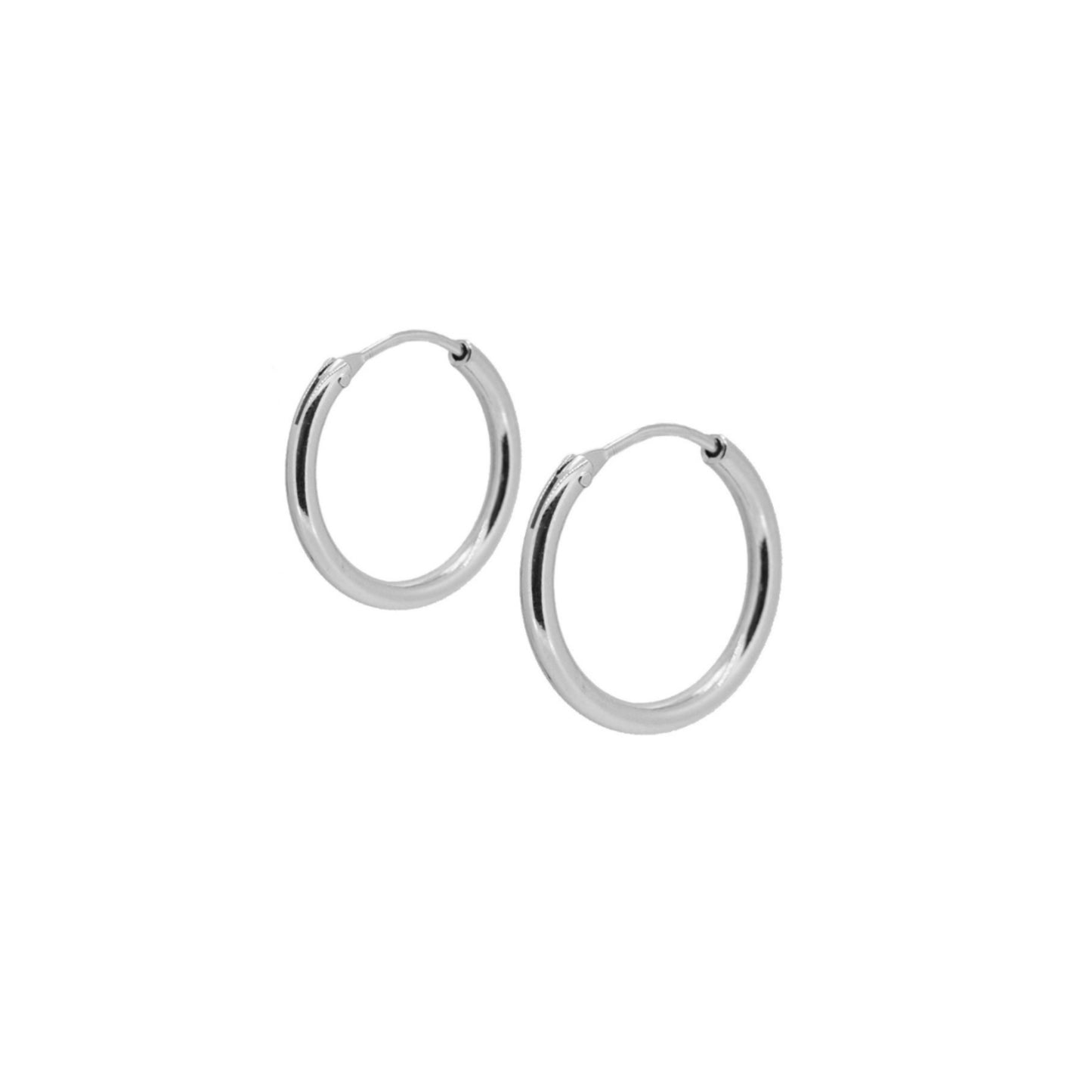 SMOOTH Hoops 25x2mm SILVER