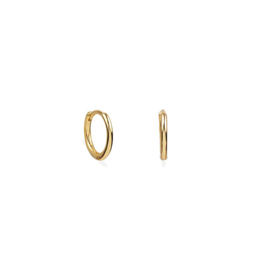 CLICK HOOP EARRING 11mm GOLD