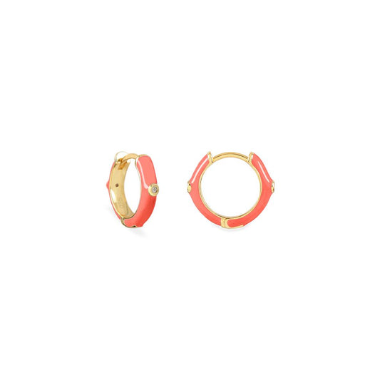 SUNNY CORAL GOLD HOOP Earring