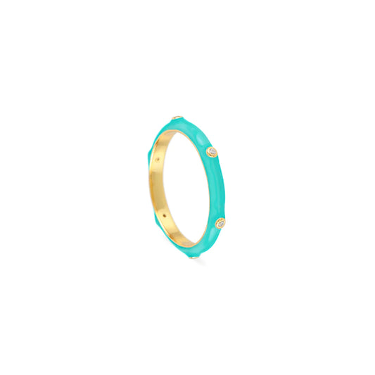 SUNNY TEAL GOLD Ring