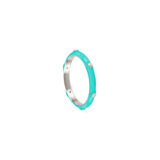 TEAL SILVER SUNNY Ring