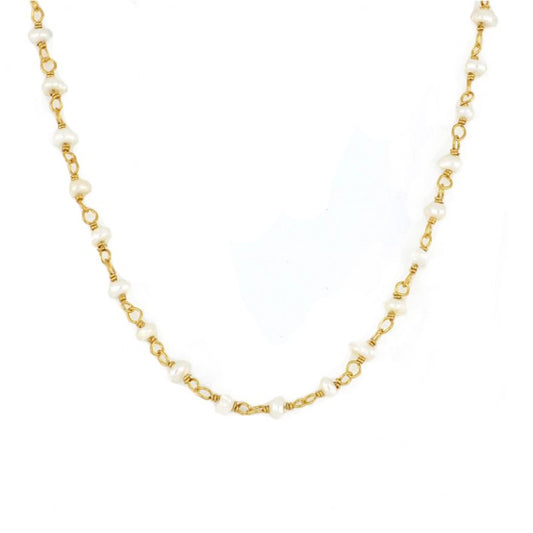 GOLD PEARL NECKLACE