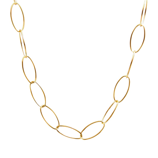 GOLDEN OVAL CHAIN ​​NECKLACE