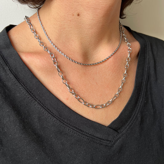 BIG SILVER LINKS NECKLACE