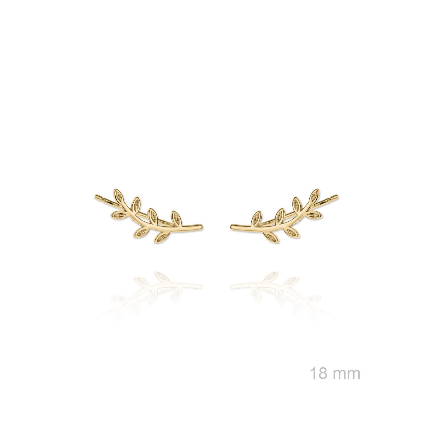 GOLD LEAVES CLIMBING EARRING