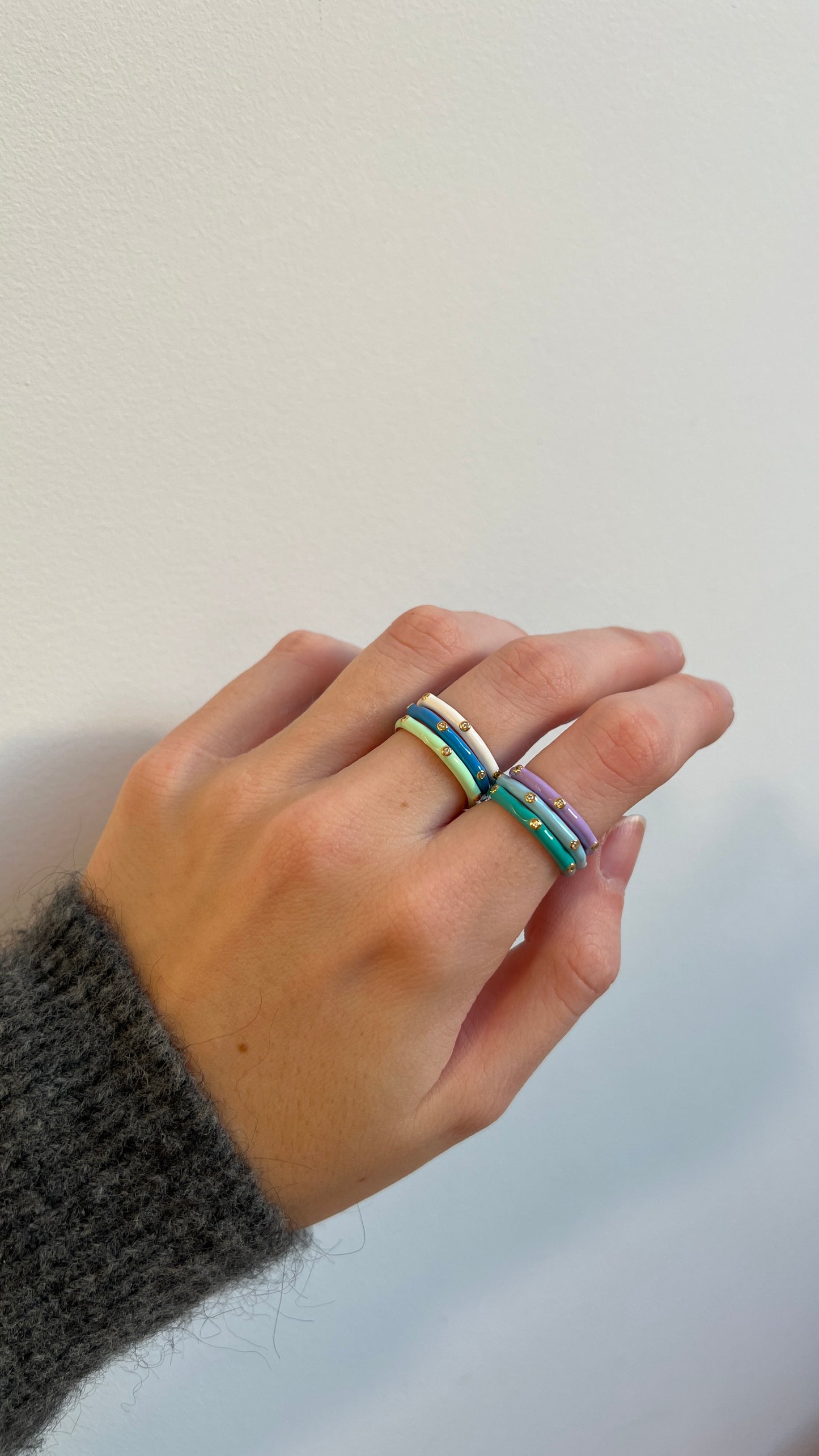 TEAL SILVER SUNNY Ring