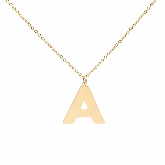 GOLD MAXI LETTER NECKLACE